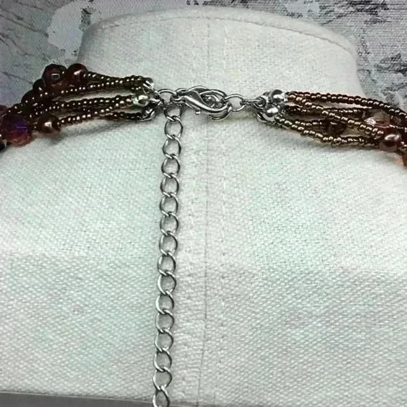 Vintage Copper Colored Multi Strand Beaded and Seed Beads - Picture 3 of 3